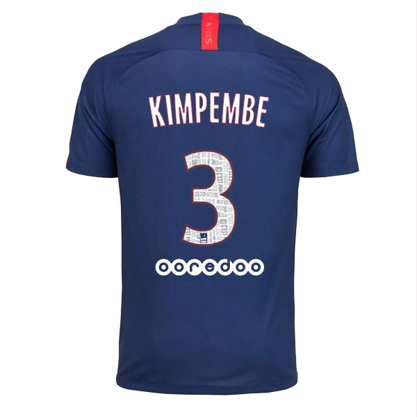 Camiseta Paris Saint Germain NO.3 Kimpembe Primera equipación 2019-2020 Azul